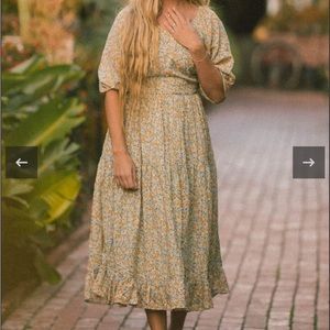 Bobbie Wren midi dress Clad and Cloth